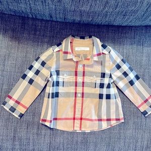 BURBERRY SET FOR BABY CHECKERED SHIRT AND PANTS